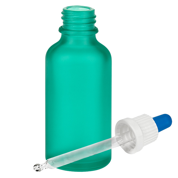 50ml Pipettenflasche weiß/blau Originalitätsverschluss GreenL. UT18/50