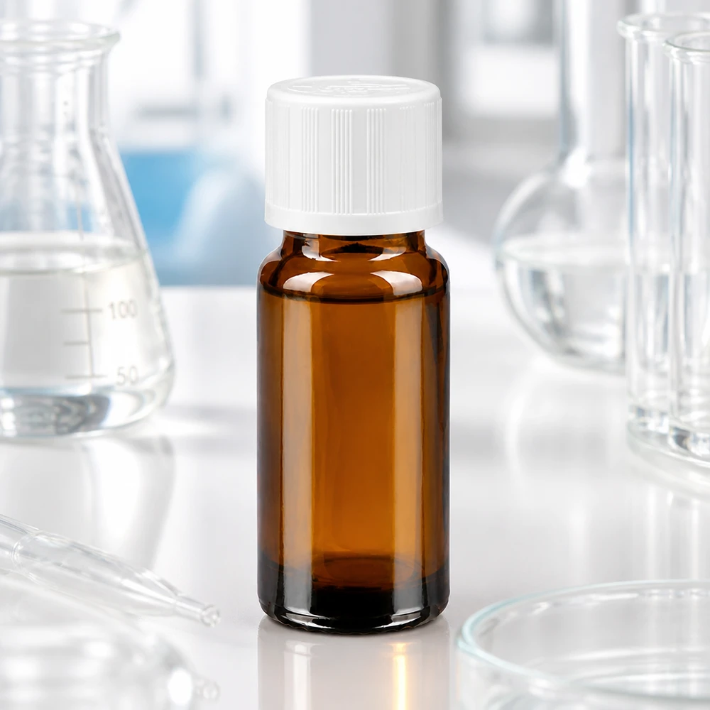 Kompakte braune Droggerieflasche 10ml weißer Schraubdeckel für pharmazeutische Produkte