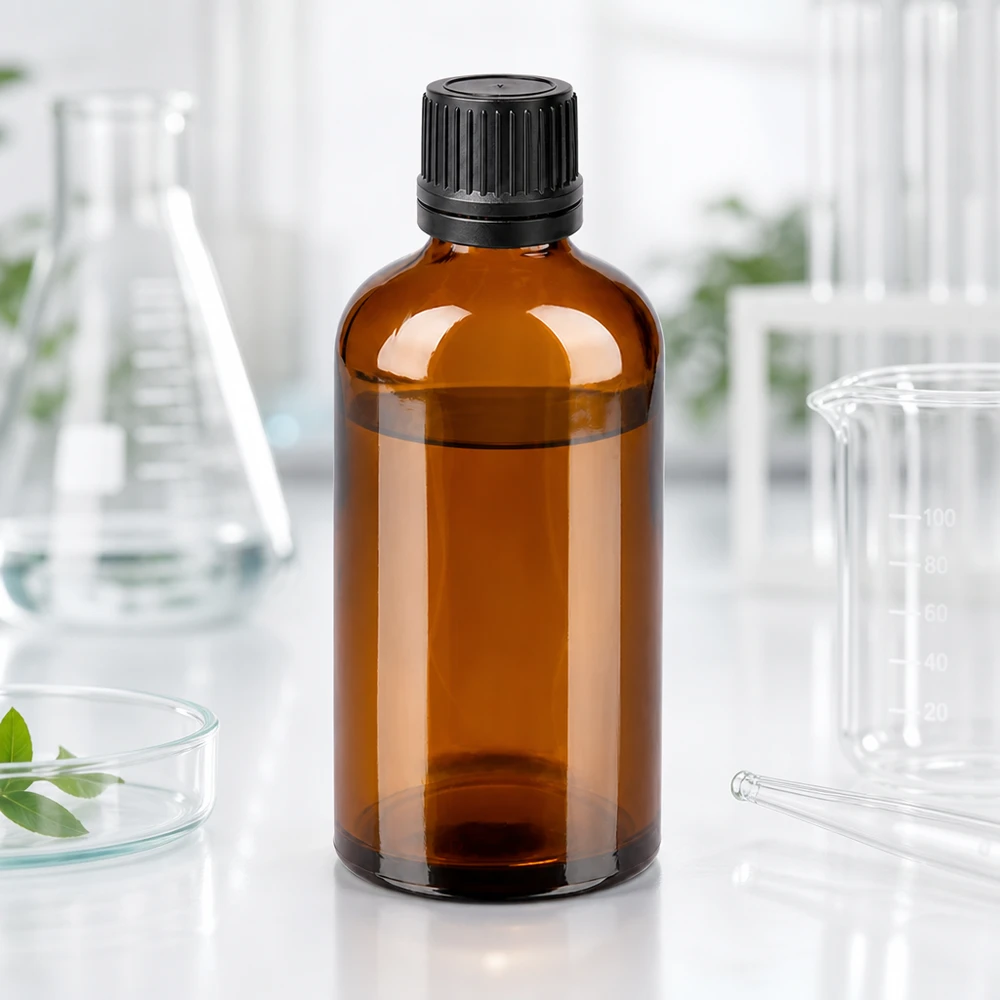 100ml Tropfflasche 1mm schwarz Originalitätsverschluss BrownLine UT18/100 Robuste 100ml Apothekerflasche aus dickem Braunglas mit tropfgenauer 1mm Öffnung