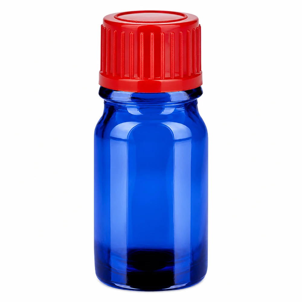Flacon de 5ml 11mm SV rouge STD BlueLine UT18/5 Flacon d'échantillon bleu-rouge de 5 ml pour un dosage précis et un stockage sûr des liquides