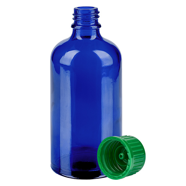 100ml Flasche 11mm Schraubverschluss grün Standard BlueLine UT18/100