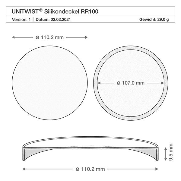 290ml Gourmetglas + Silikondeckel weiß WECK RR100