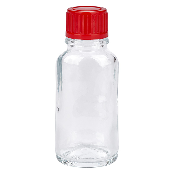 20ml Flasche 11mm Schraubverschluss rot Standard ClearLine UT18/20