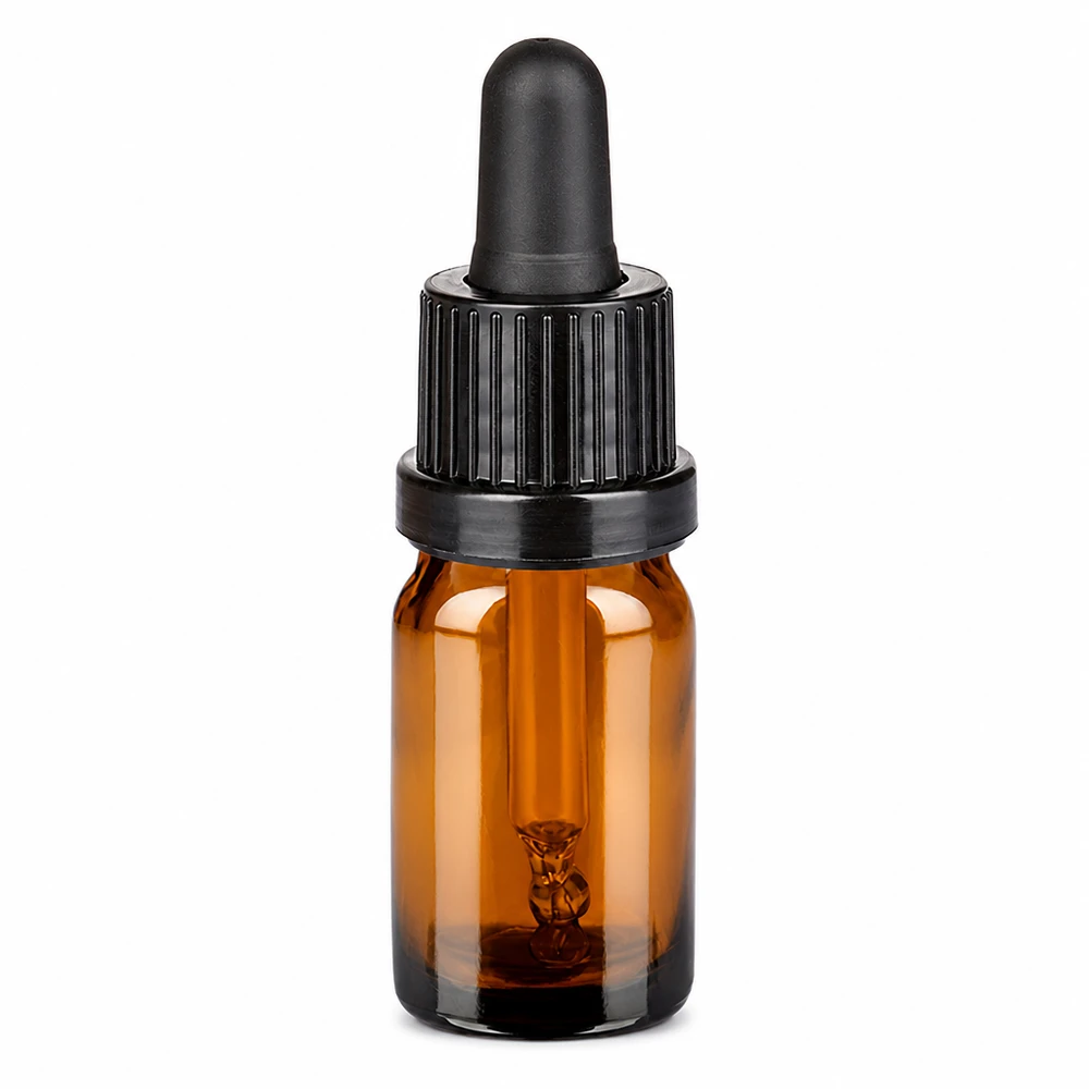 5ml Pipettenflasche schwarz Originalitätsverschluss BrownLine UT18/5 Professionelle 5ml Glasflasche mit Pipette für Labor und Apotheke in Braun