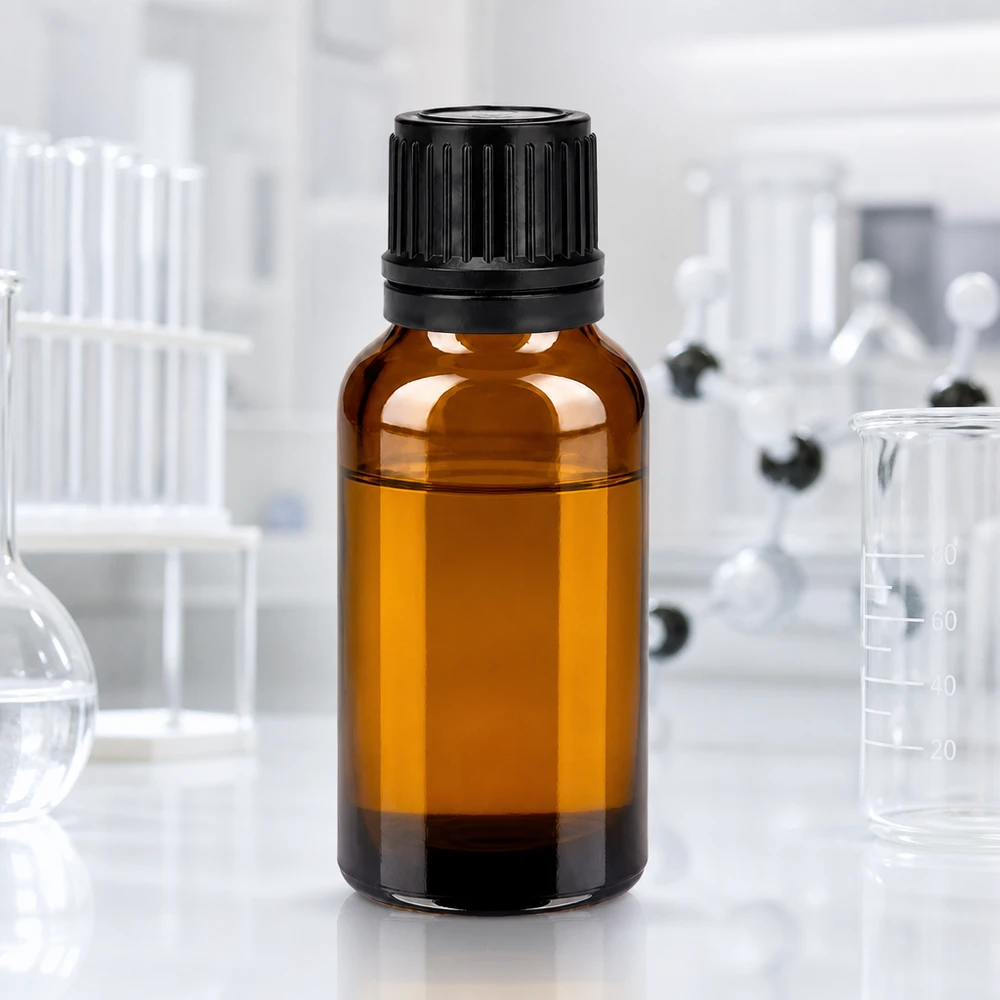 Flacone in vetro da 20 ml resistente agli agenti chimici con tappo a vite a tenuta stagna per applicazioni di laboratorio
