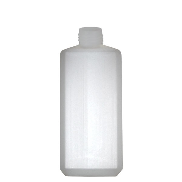 500ml Eckige Flasche PE natur, ohne Verschluss