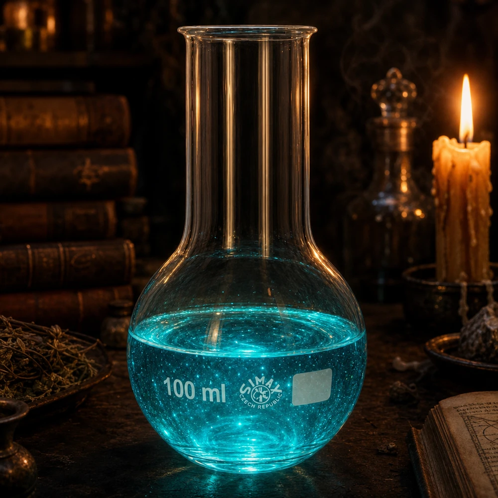 Pallone ad anca 100ml a collo largo Pallone in borosilicato da 100 ml con proprietà termoresistenti per il riscaldamento degli esperimenti