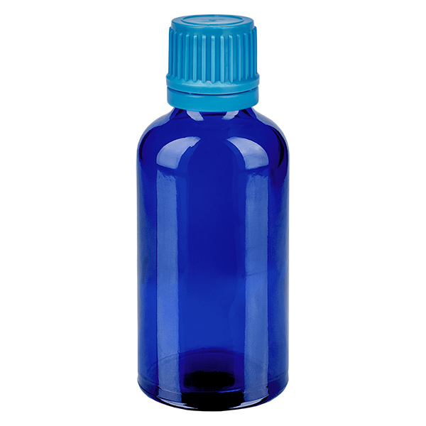 50ml Flasche 11mm Schraubverschluss blau Originalitätsverschluss BlueLine UT18/50