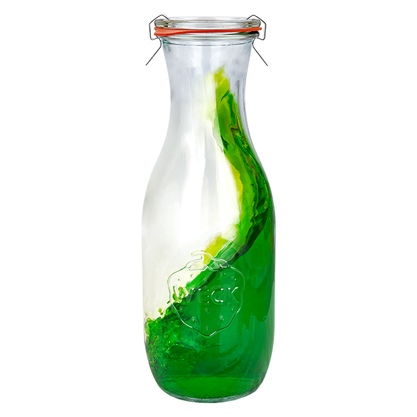 24er Set Weck Gläser 1062ml Saftflasche mit 24 Glasdeckeln,