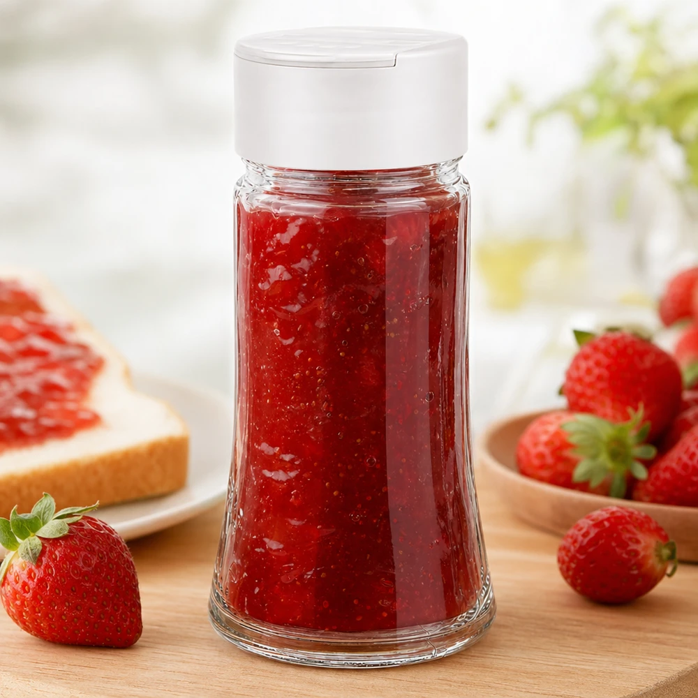 Barattolo per sale e spezie da 95 ml con doppio dosatore, bianco