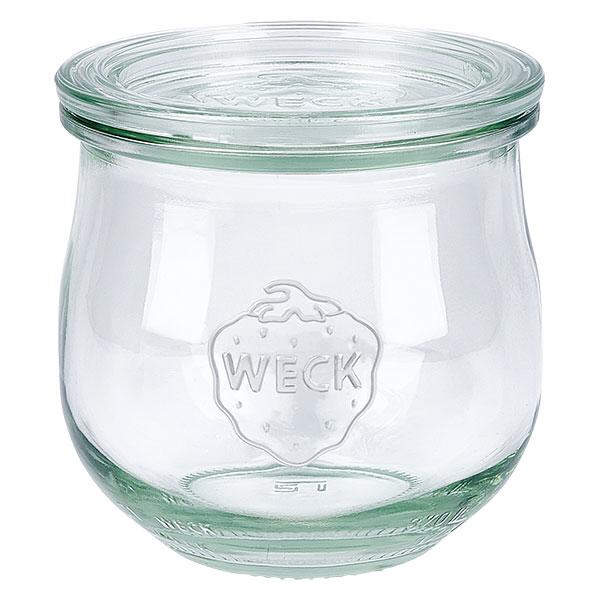 Barattolo a tulipano da 370 ml con coperchio in vetro WECK RR80 WECK vaso a tulipano 370ml con coperchio in vetro RR80 vaso da conserva trasparente per la conservazione e lo stoccaggio