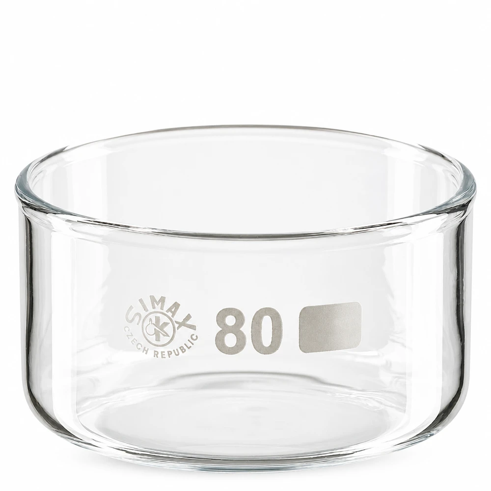 150ml Kristallisierschale ohne Ausguss Borosilikat ø80mm Rundform Kristallisierschale Glas 150ml Laborausstattung Borosilikatglas ø80mm für chemische Analysen