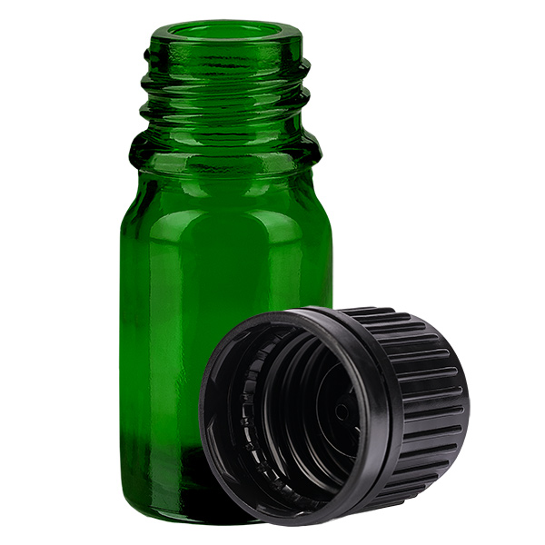 5ml Flasche 11mm Schraubverschluss schwarz Originalitätsverschluss GreenLine UT18/5