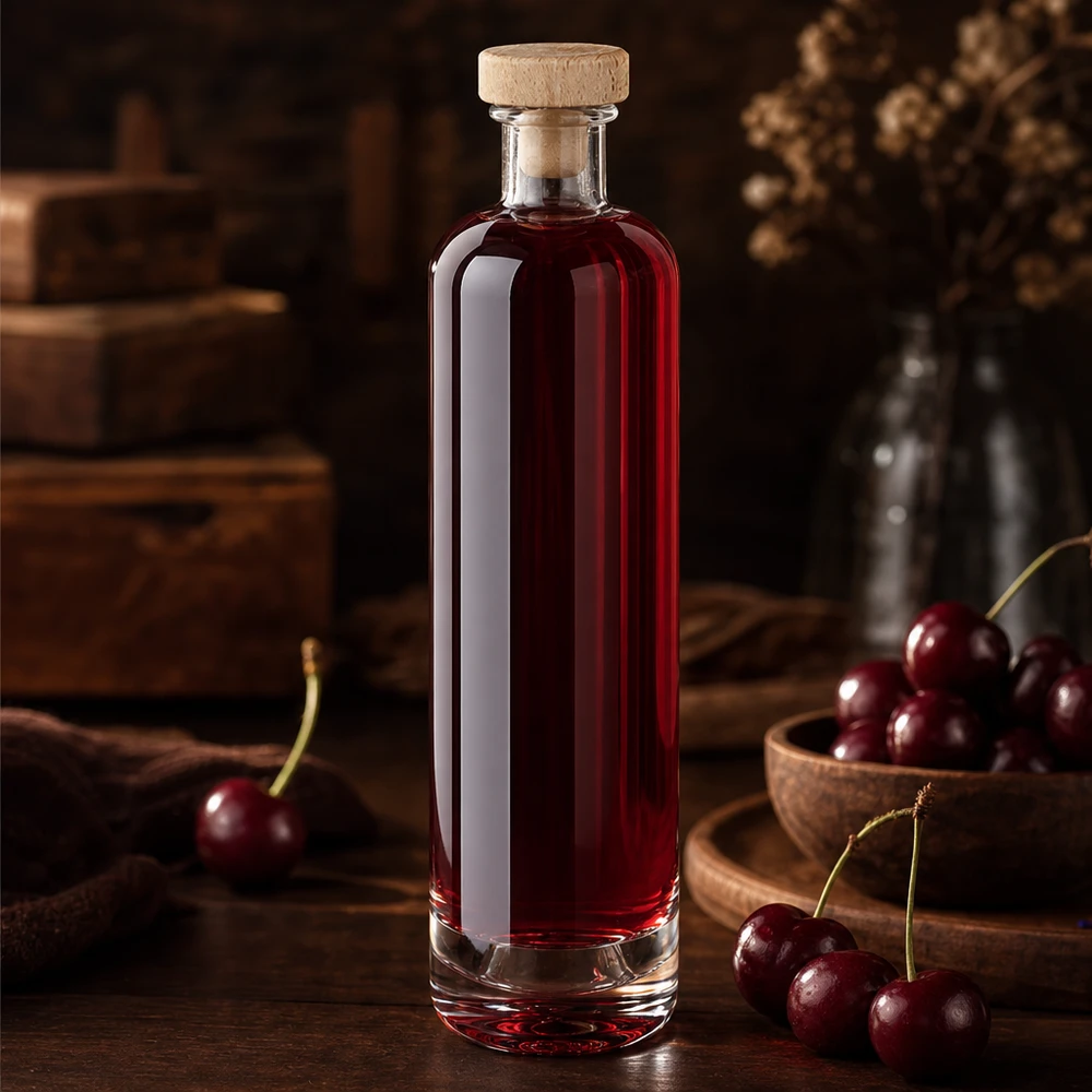 Bottiglia in vetro da 500 ml Ella con tappo in sughero con impugnatura in legno UNiTWIST® Bottiglia in vetro da 500 ml Ella con tappo in sughero con impugnatura in legno UNiTWIST®