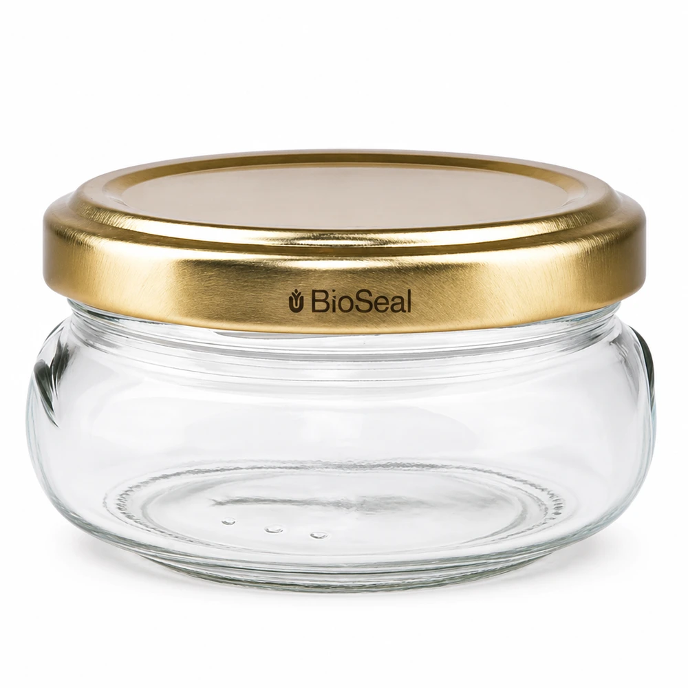 120ml Terrinenglas mit BioSeal Deckel gold UNiTWIST