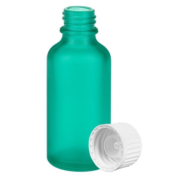 50ml Globuliflasche 3mm Giessring weiß Standardverschluss GreenL. UT18/50