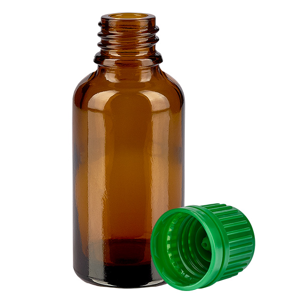 30ml Flasche 11mm Schraubverschluss grün Originalitätsverschluss BrownLine UT18/30
