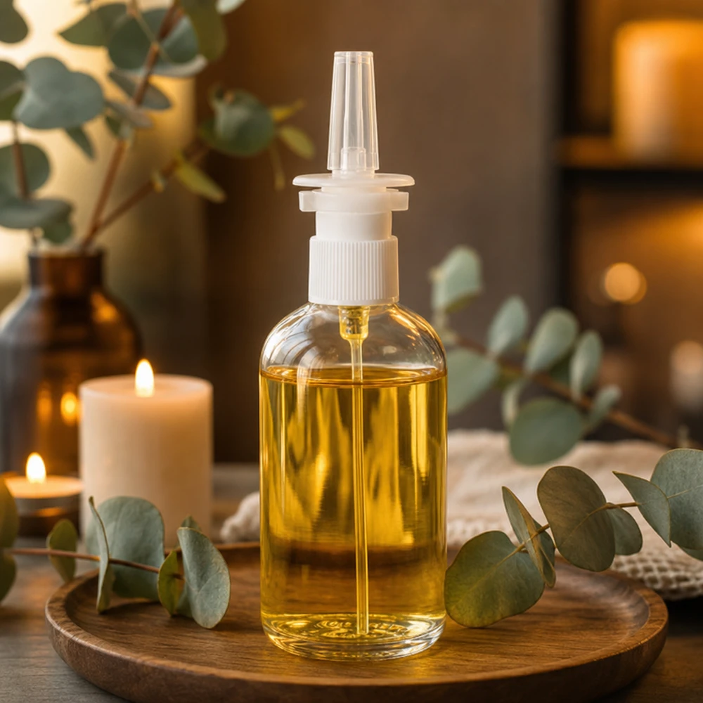 100ml Nasensprayflasche weiß/transparent Standardverschluss ClearLine UT18/100 Befüllbare 100ml Nasensprayflasche ClearLine für Naturkosmetik und Aromatherapie