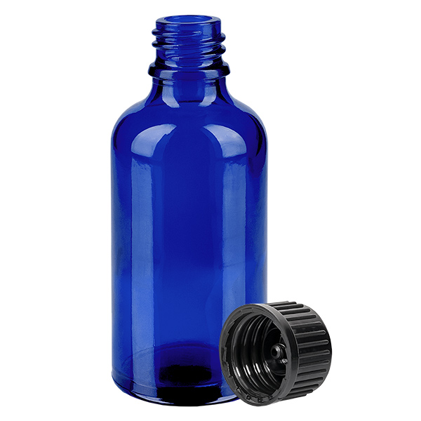 50ml Flasche 11mm Schraubverschluss schwarz Originalitätsverschluss BlueLine UT18/50