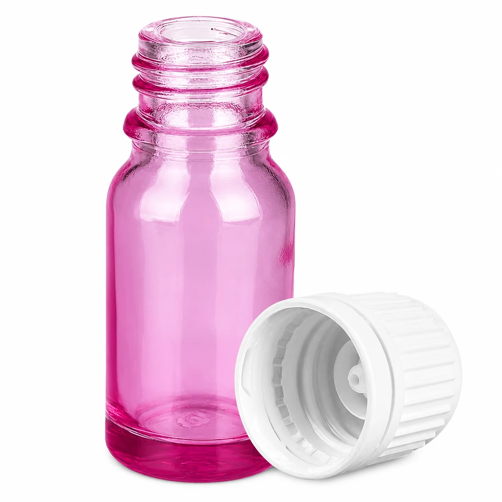 10ml Flasche 11mm Schraubverschluss weiss Originalität Schraubverschlusserschluss PurpleLine UT18/10 Präzise 10ml Dosier-Flasche aus robustem Glas in eleganter Magenta-Optik mit Sicherheitsverschluss