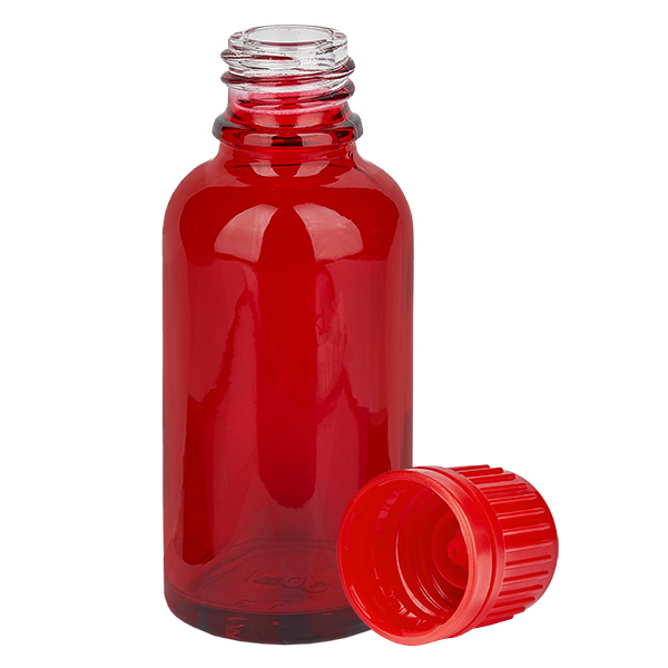 30ml Flasche 11mm Schraubverschluss rot Originalitätsverschluss RedLine UT18/30