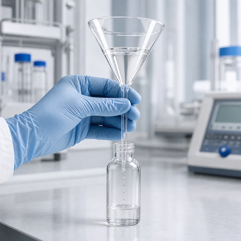 Entonnoir de laboratoire de précision en verre borosilicaté de haute qualité avec ouverture de 85 mm pour applications professionnelles