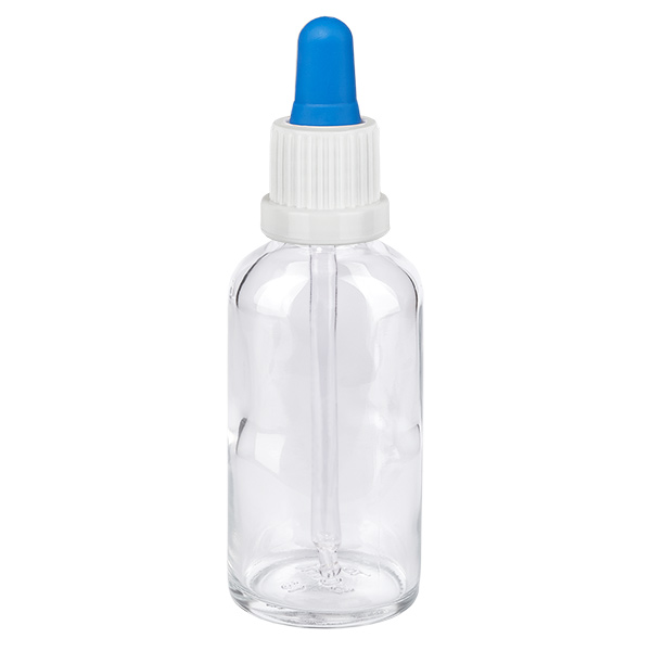 50ml Pipettenflasche weiß/blau Originalitätsverschluss ClearLine UT18/50