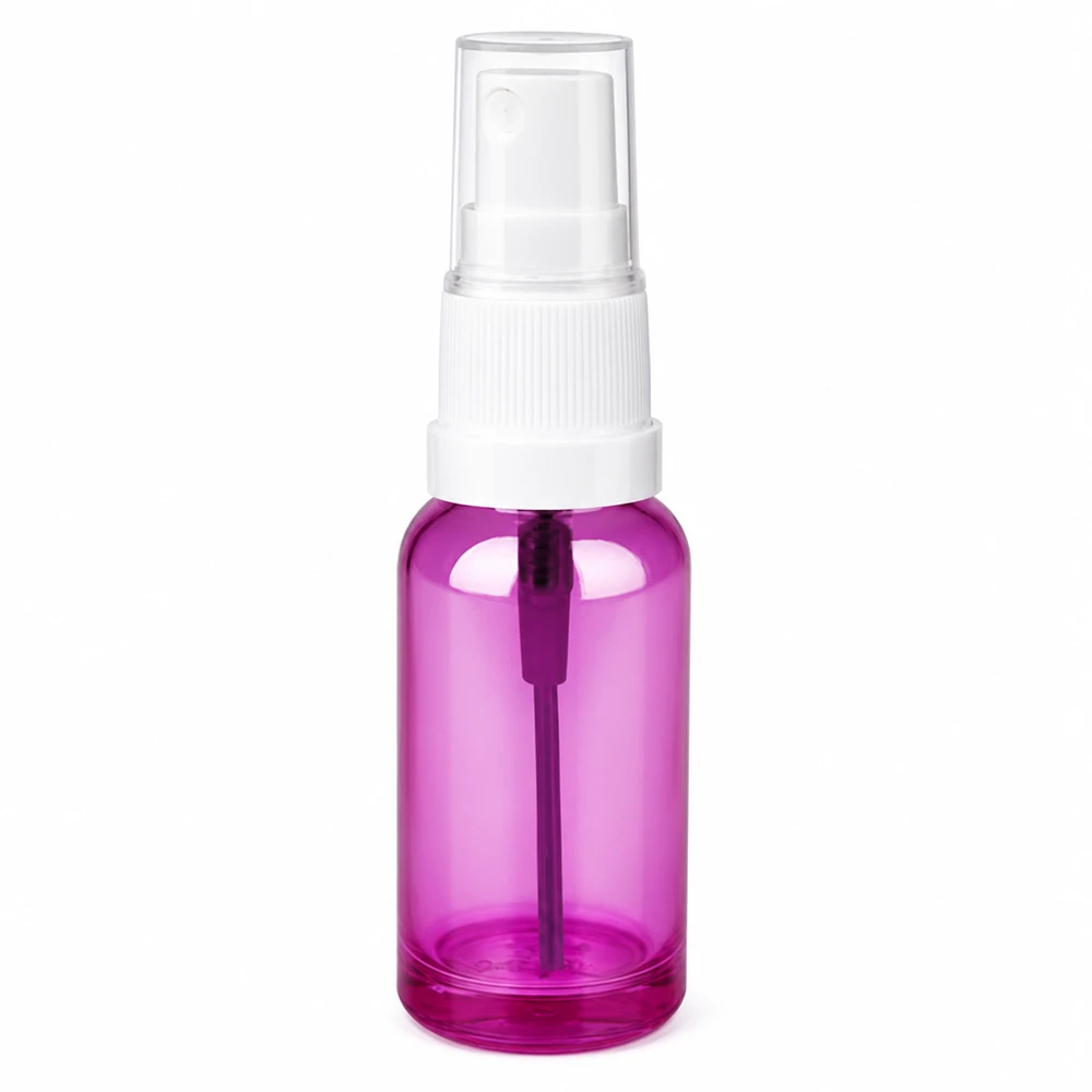 Vaporisateur 20ml blanc/transparent Standard PurpleLine UT18/20 Flacon pompe violet avec embout pulvérisateur blanc STD UT18/20 pour un dosage précis des liquides