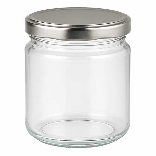 212ml Rundglas + BasicSeal Deckel silber TO63 UNiTWIST