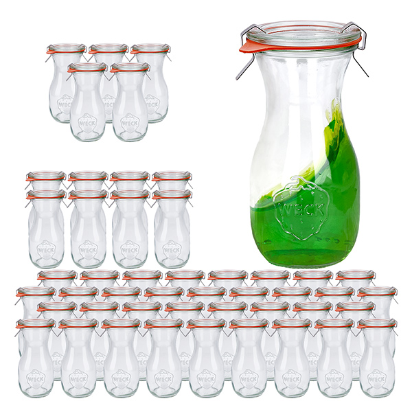 Set di 48 vasetti Weck da 290 ml con 48 coperchi di vetro, 4