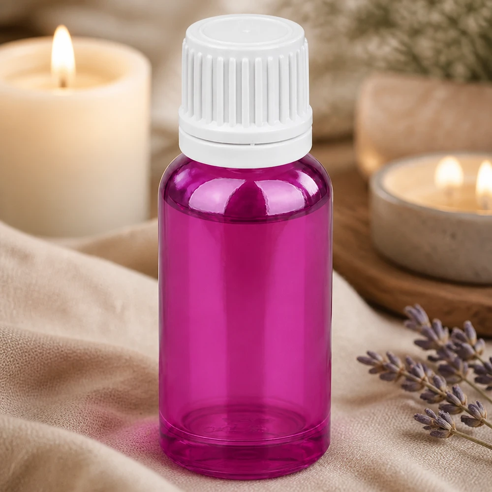 20ml Tropfflasche 0.7mm weiss Originalität Schraubverschlusserschluss PurpleLine UT18/20 Handliche 20ml Tropfflasche in elegantem Lila-Design mit praktischem weissem Dosierverschluss