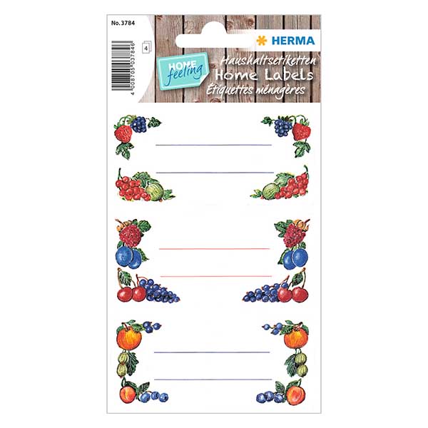 Küchenetiketten "Beeren" (12 Aufkleber)