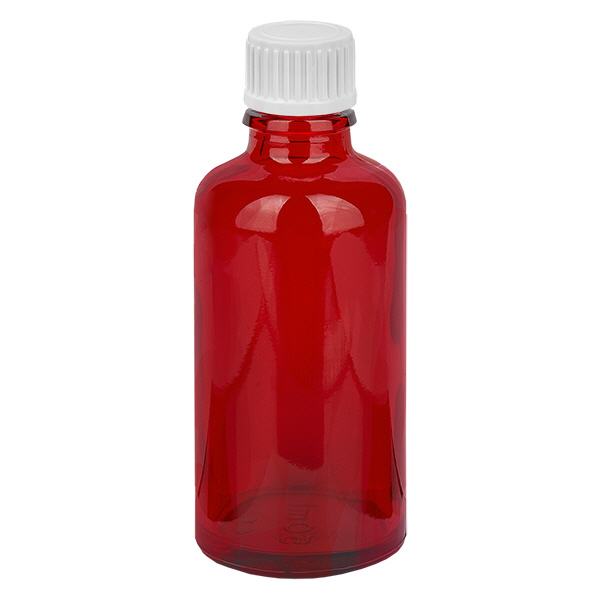 50ml Globuliflasche 3mm Giessring weiß Standardverschluss RedLine UT18/50