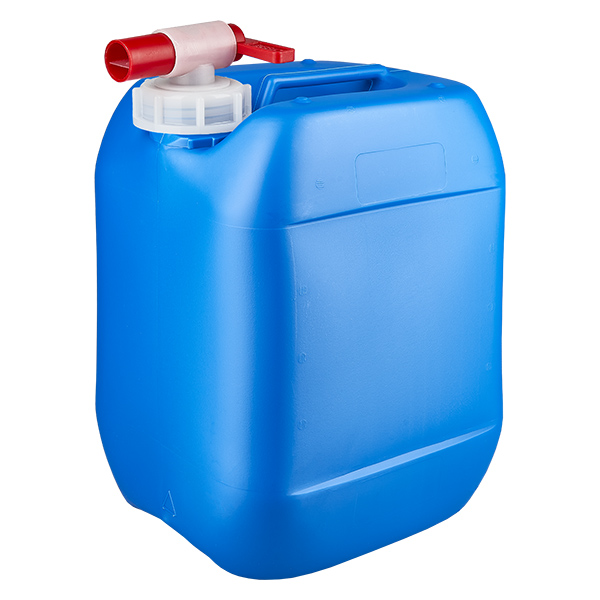 Tanica 10 litri blu con rubinetto di scarico Tanica 10 litri blu con rubinetto di scarico