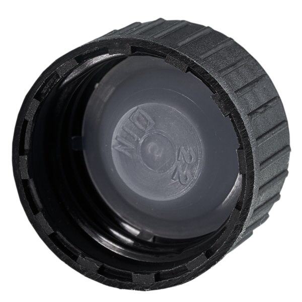 Schraubverschlusserschl. DIN22 schwarz mit LKD-Dichtscheibe