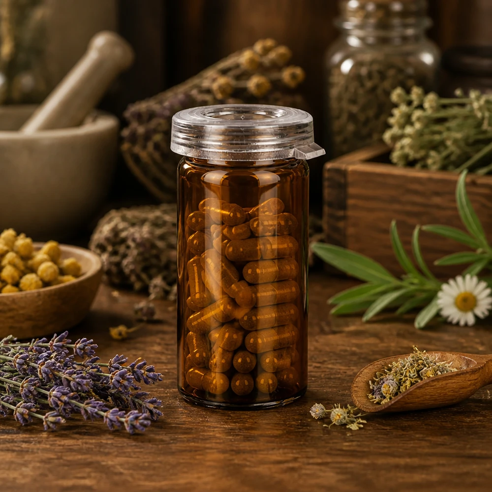 Tabletten/Rollrandglas 5ml klar mit Schnappdeckel Zylindrisches Kapselbehältnis 5ml Glas mit Schnappdeckel ideal für Nahrungsergänzungsmittel