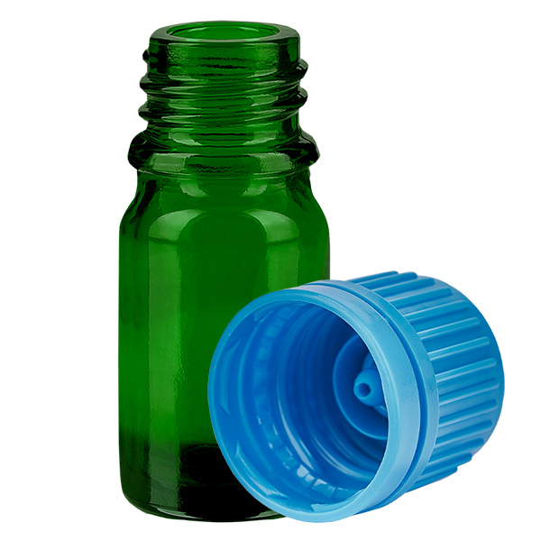 5ml Flasche 11mm Schraubverschluss blau Originalitätsverschluss GreenLine UT18/5