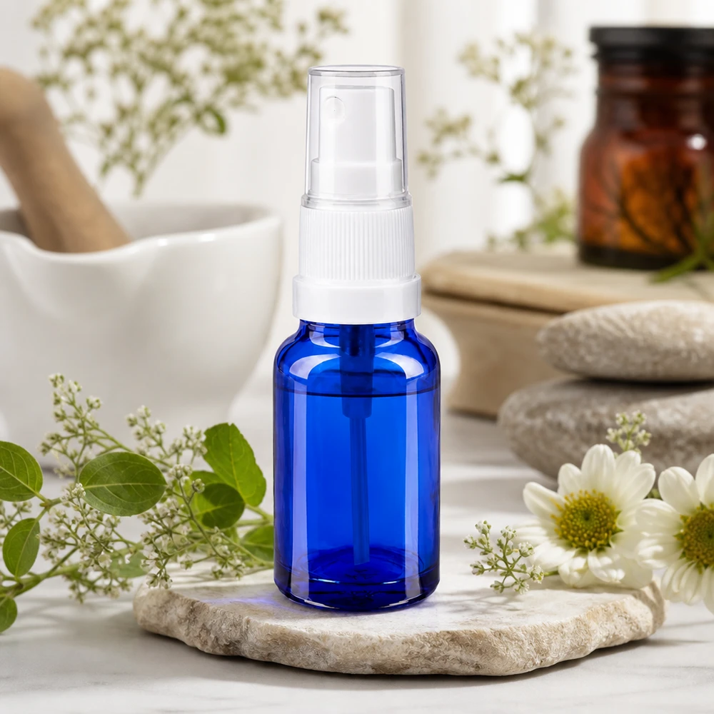 10ml Sprayflasche weiß/transparent Standardverschluss BlueLine UT18/10 Vielseitige 10ml Sprayflasche für selbstgemachte Raumsprays Parfums und natürliche Pflegeprodukte