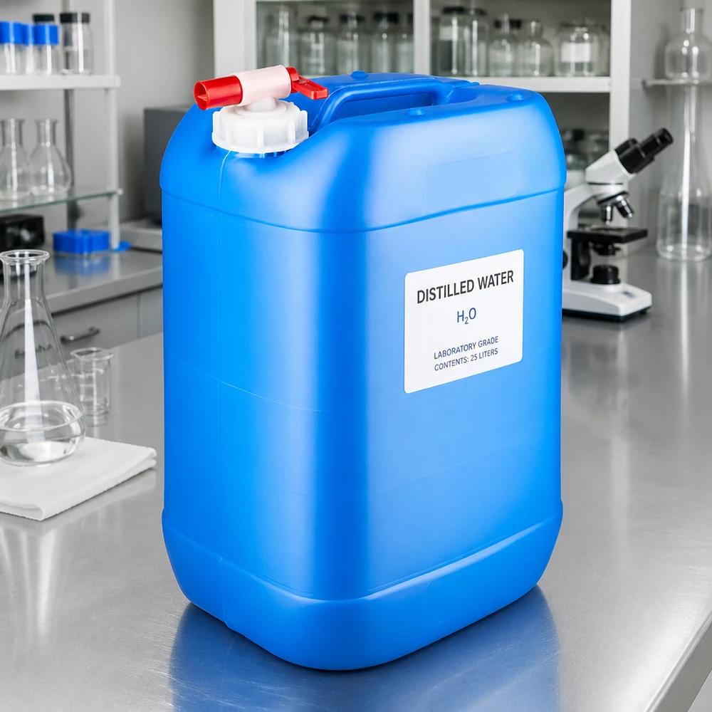 Kanister 25 Liter blau mit Auslaufhahn Lebensmittelechter HDPE Kanister 25L blau mit seitlichem Zapfhahn und Schraubdeckel