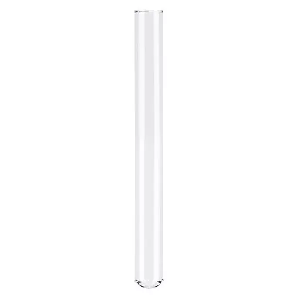 Tube à essai 160x16mm en verre borosilicate à bord rabattu