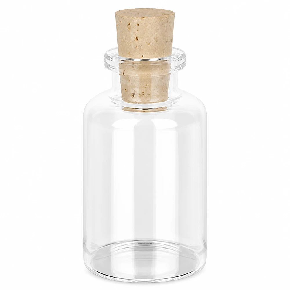 Flasche Klarglas 30ml mit Korken 11/14mm Apothekerflasche Klarglas 30ml mit Naturkorkverschluss 14mm für Öle Salze und Dekorationen
