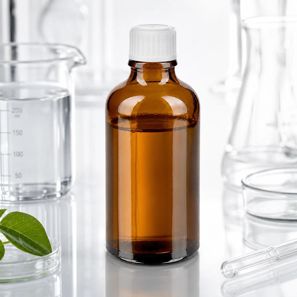 Apothekenflasche braun 50ml Schraubverschluss weiß Standard Apothekerflasche aus braunem Schutzglas 50ml mit weißem Kunststoffverschluss laborgeprüft