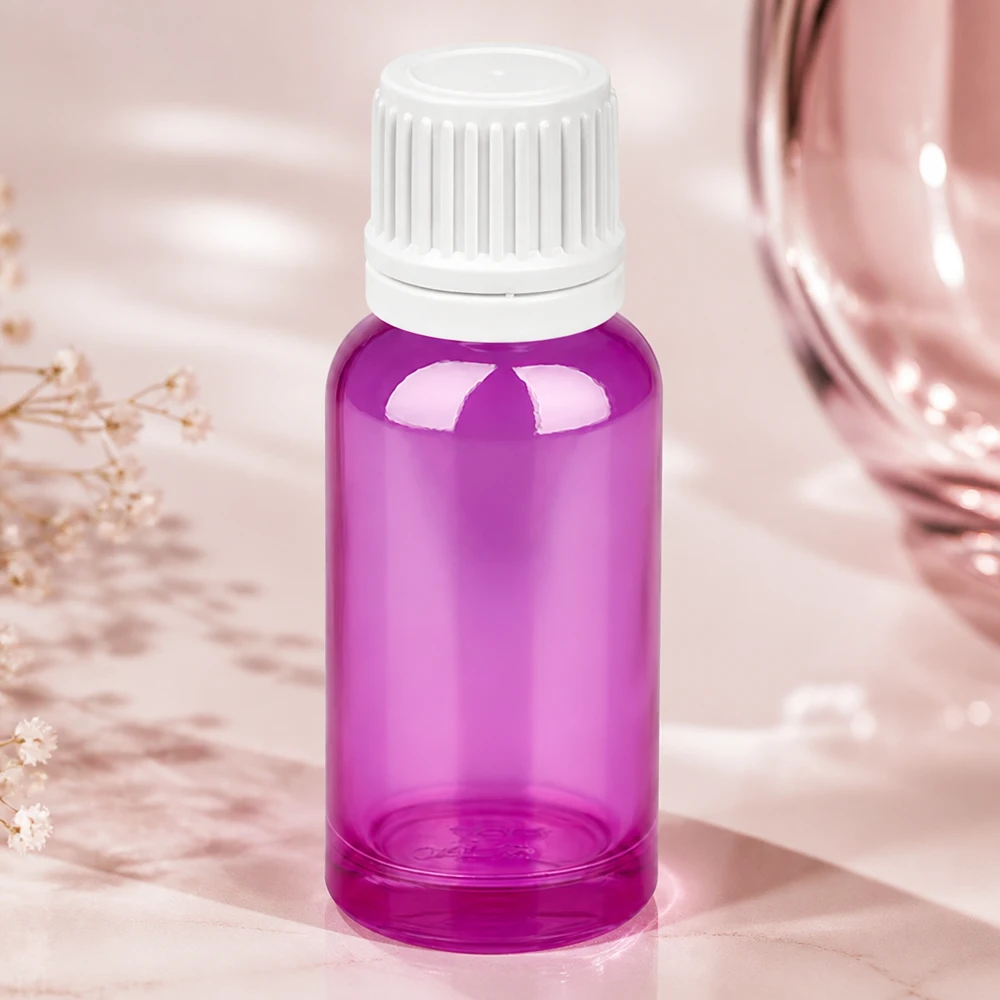 20ml Tropfflasche 0.7mm weiss Originalität Schraubverschlusserschluss PurpleLine UT18/20 Purple Line 20ml Tropfflasche mit 0.7mm Öffnung perfekt für DIY Kosmetik und Naturprodukte