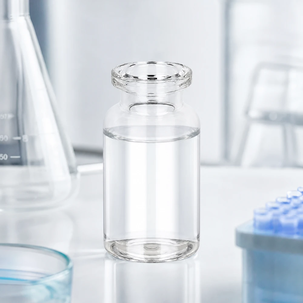 Injektionsflasche Klarglas 10ml Injektionsflasche 10ml aus hochwertigem Klarglas mit flachem Boden und weitem Öffnungsrand