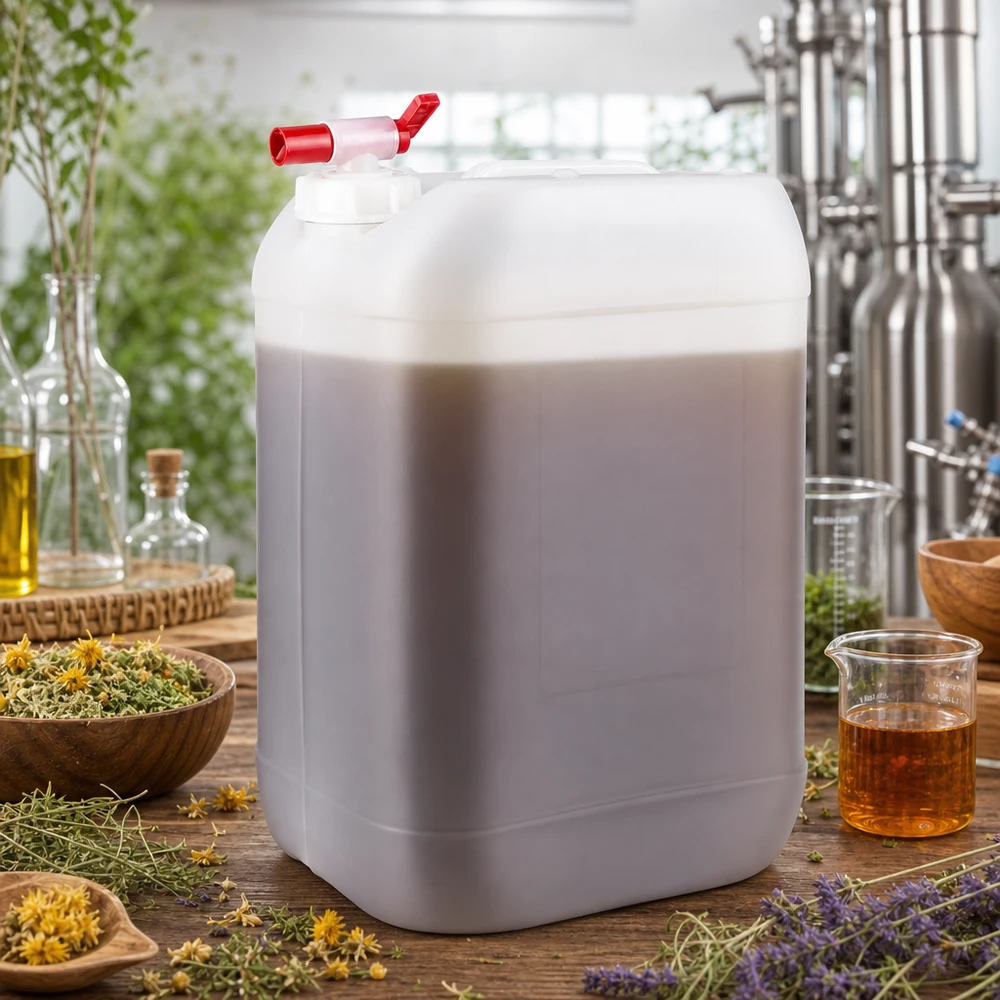 Kanister 25 Liter mit Auslaufhahn Lebensmittelechter Kanister 25 Liter mit Auslaufhahn zur Lagerung von Kräuteressenzen und Ölen