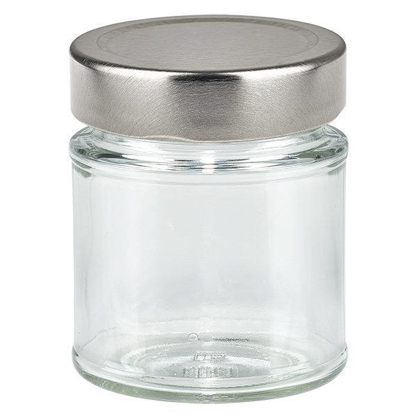 154ml Rundglas + BasicSeal Deckel silber deep UN..