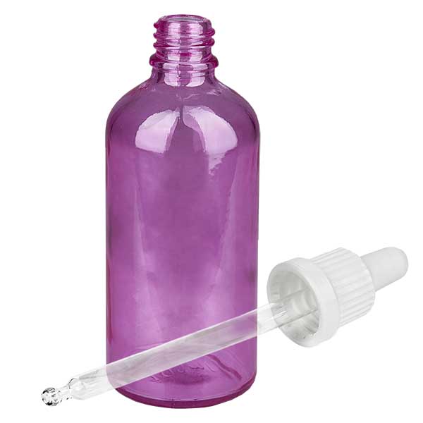 100ml Pipettenflasche weiss Originalität Schraubverschlusserschluss  PurpleLine UT18/100