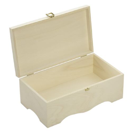 Holzbox (Truhe) mit profiliertem Sockel 35x20x13cm