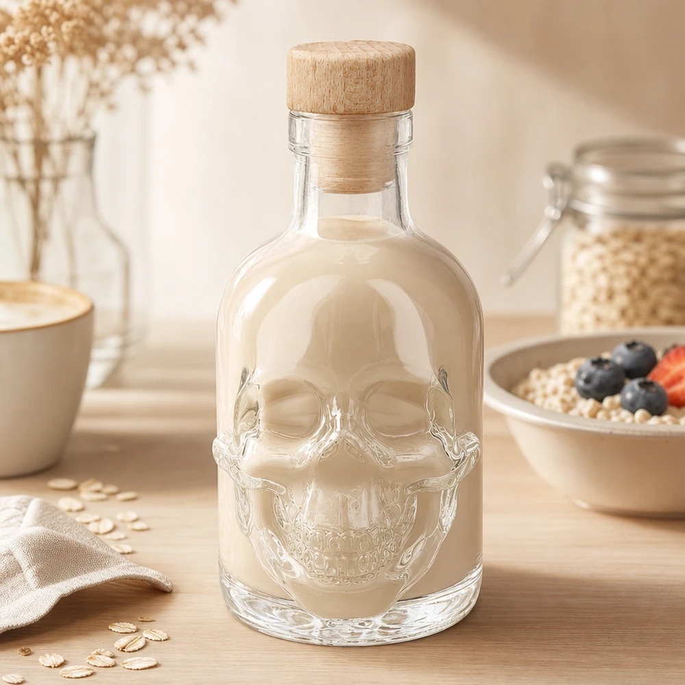 Bottiglia in vetro da 200 ml Jack con tappo in sughero con impugnatura in legno UNiTWIST® Bottiglia in vetro da 200 ml Jack con tappo in sughero con impugnatura in legno UNiTWIST®