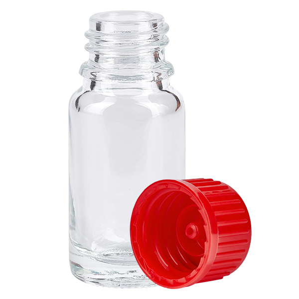 10ml Flasche 11mm Schraubverschluss rot Standard ClearLine UT18/10